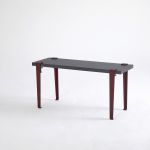 Banca, Logg, Khalkeus , 90x45x30 cm, Antracit / Roșu Claret