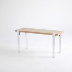 Banca, Logg, Khalkeus , 90x45x30 cm, Maro/Alb