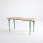 Banca, Logg, Khalkeus , 90x45x30 cm, Lemn / Verde menta