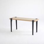 Banca, Logg, Khalkeus , 90x45x30 cm, Lemn/Negru