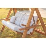 Balansoar de gradina 3 locuri, Swingo, Grand Lyon 2400, Lemn, Bej natural