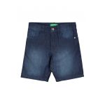 Bermude din material chambray cu 5 buzunare