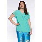 Bluza de sifon cu decolteu drapat