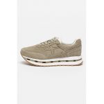 Pantofi sport flatform de piele intoarsa