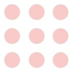 Buline, sticker decupat, Duragon, roz, pentru interior, 50 bucati/set, diametru bulina 8 cm