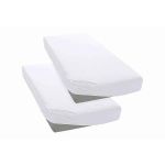 Cearceaf cu elastic bumbac jersey, 180 x 200 cm, Alb, Patru Anotimpuri