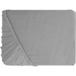 Cearceaf cu elastic bumbac jersey, 180 x 200 cm, Gri, Patru Anotimpuri
