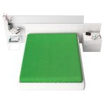Cearceaf cu elastic bumbac jersey, 180 x 200 cm, Verde, Patru Anotimpuri