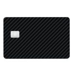 Folie Skin Autocolanta pentru Carduri bancare, cu Cip Mic dreptunghiular, Negru carbon, acoperire totala