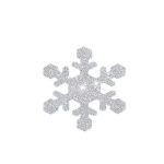 Set stickere decorative Craciun, fulgi argintii, 8 bucati, 8x8 cm