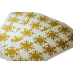 Set stickere decorative Craciun, fulgi aurii, 16 bucati, 4x4 cm