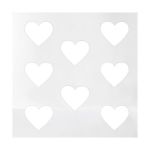 Sticker decorativ, Duragon, perete, Inimi, alb, 24 bucati, 10.5x9 cm