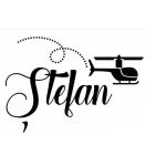 Sticker decorativ, Elicopter Stefan, negru, 115x78 cm