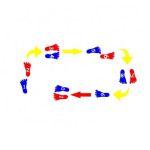Sticker decorativ, Jocul numerelor, multicolor, 172x85 cm