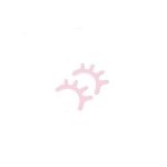 Sticker decorativ, Ochi somnorosi, roz, 2 buc, 15x8 cm