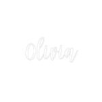 Sticker decorativ, Olivia, alb, 63.5x30.48 cm