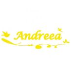 Sticker decorativ, Pasari Andreea, galben, 56x24 cm