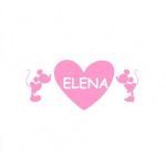 Sticker decorativ, Soricei Inima Elena, roz, 50x22 cm