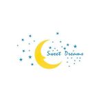 Sticker decorativ, Sweet dreams cu Luna, 150x170 cm