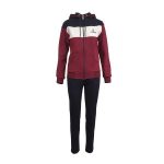 Trening dama, 2 piese, bleumarin si visiniu, 2XL