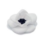 Agrafa par floare alba, handmade, Sofia, Zia Fashion