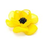 Agrafa par floare galbena, handmade, Lizuca, Zia Fashion