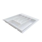 Suport organizare tacamuri, alb, pentru latime exterioara corp 600 mm, montabil in sertar de bucatarie