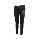 Colanti, Univers Fashion, negru cu o floare brodata in fata si 2 buzunare la spate, XS