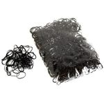 Elastice profesionale pentru par culoare Negru, 1000buc