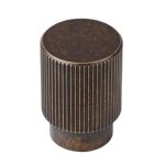 Buton pentru mobila Arpa, finisaj alama rustica, D:22 mm