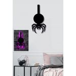 Decoratiune luminoasa LED, Spider, MDF, 60 LED-uri, Roz