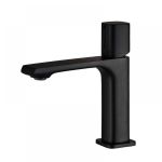 Baterie din alama pentru lavoar Momali maner din zinc cartus ceramic cu aerator culoare negru