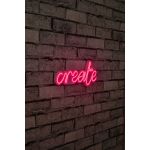 Decoratiune luminoasa LED, Create, Benzi flexibile de neon, DC 12 V, Roz