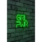 Decoratiune luminoasa LED, Girl Power, Benzi flexibile de neon, DC 12 V, Verde