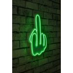 Decoratiune luminoasa LED, Middle Finger, Benzi flexibile de neon, DC 12 V, Verde