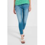 Blugi crop skinny cu aspect decolorat