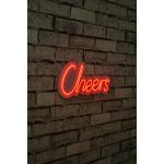 Decoratiune luminoasa LED, Cheers, Benzi flexibile de neon, DC 12 V, Rosu