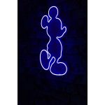 Decoratiune luminoasa LED, Mickey Mouse, Benzi flexibile de neon, DC 12 V, Albastru