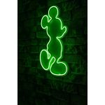 Decoratiune luminoasa LED, Mickey Mouse, Benzi flexibile de neon, DC 12 V, Verde