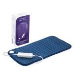 Perna cu incalzire electrica Vitammy Warm-up XL, 30 x 60 cm, 3 trepte de incalzire, termostat, material placut, lavabil, Bleumarin