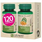 Spirulina si Ganoderma Dacia Plant, 60 comprimate 1+1 comprimate