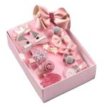 Fundite si accesorii prindere par fetite, elastice de par, agrafe, fundite, coronite, floricele, cu clips, 18 buc