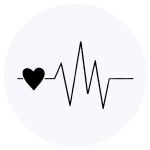 Set stickere decorative, Heartbeat, 24 x 40mm