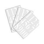 Sticker, Cifre, Alb, 3 seturi, 10 cm