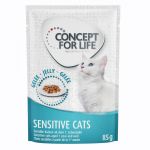 12x85g Sensitive Cats în gelatină Concept for Life Hrană umedă pisici