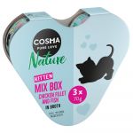 3x70g Cosma Nature Kitten Heart Box Pisici - 3 sortimente diferite