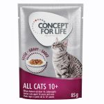 48x85g All Cats 10+ în sos Concept for Life hrană umedă pentru pisici