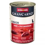 6x400g Junior Original Animonda GranCarno- Vită și inimi de curcan