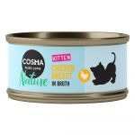 6x70g Cosma Nature Kitten Hrană umedă pisici - pui