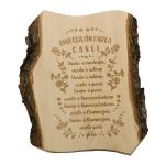 Tablou Binecuvantarea Casei, aplica perete lemn, gravat, 21 x 28 cm